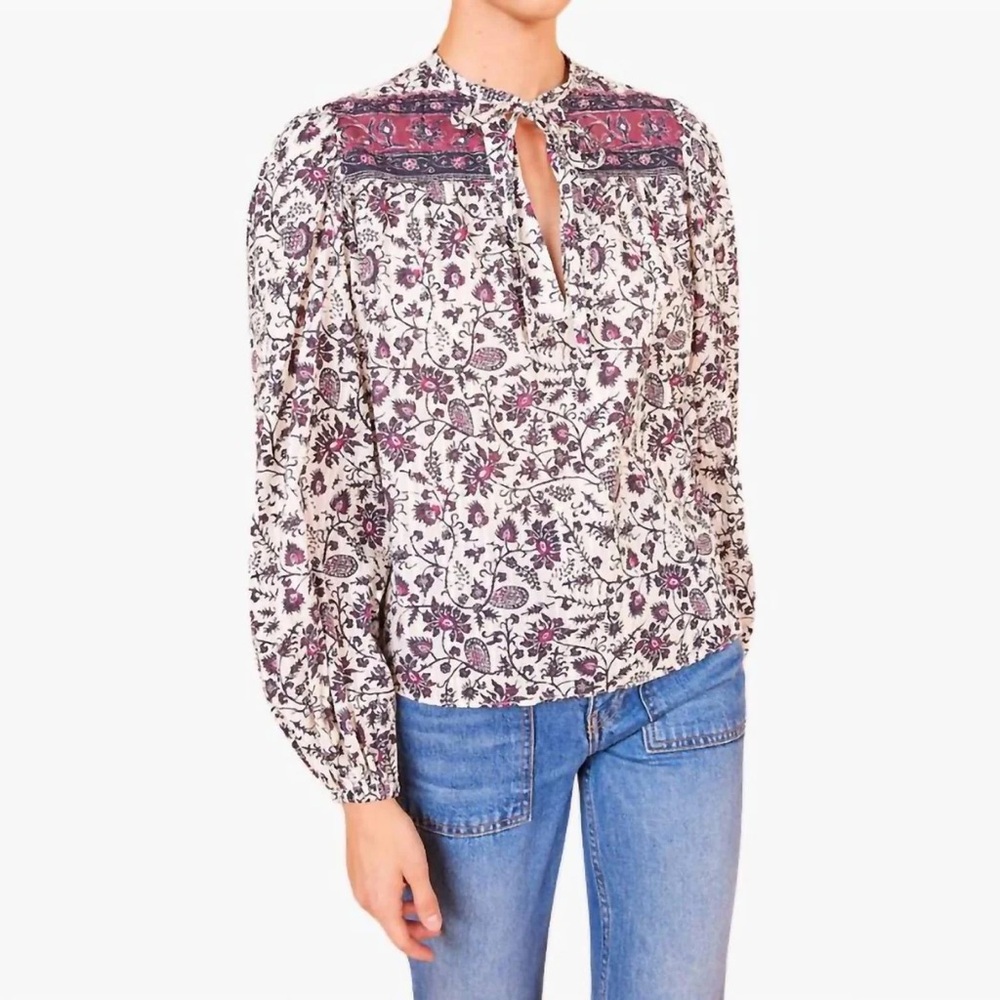 Ulla Johnson Women's Tillie Floral Printed Cotton Blouse | SZ 16